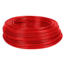 Alambre de Cobre Aislado THHN No 12 Rojo Rollo de 100 Metros