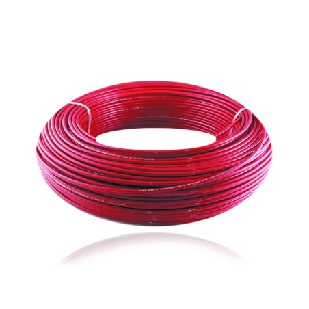 Cable Aislado No 12 AWG Cobre THHN Color Rojo Rollo de 100 Metros