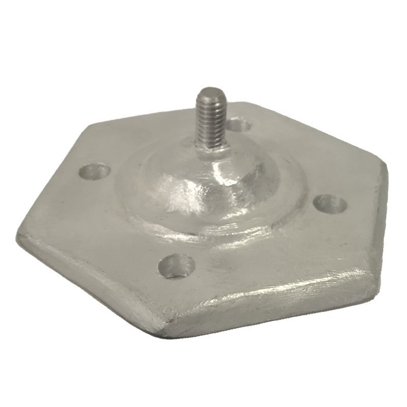 Base Metalica Para Punta Captadora Aluminio Redonda OBO 199-DIN